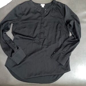 J.Crew Popover Blouse – Black size small